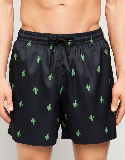 Tezenis Printed swimming shorts in black - view 1