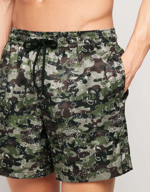 Tezenis Printed swimming shorts in camo bandana, 3 of 5