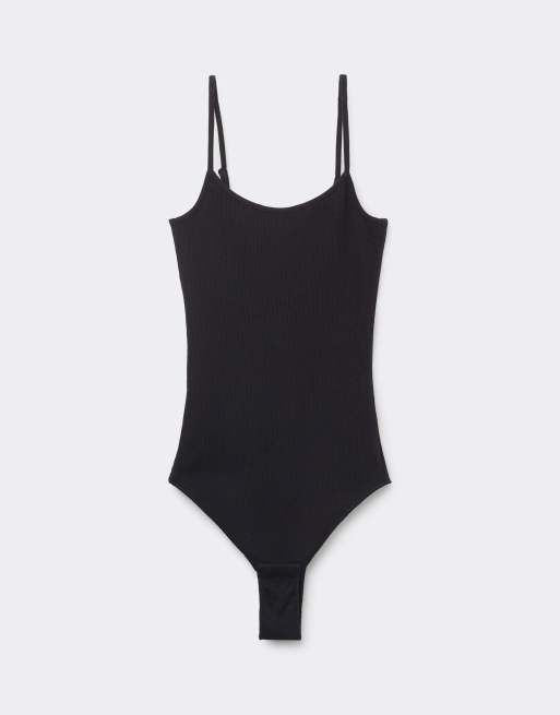 Tezenis Ribbed cotton body in black, 5 of 5
