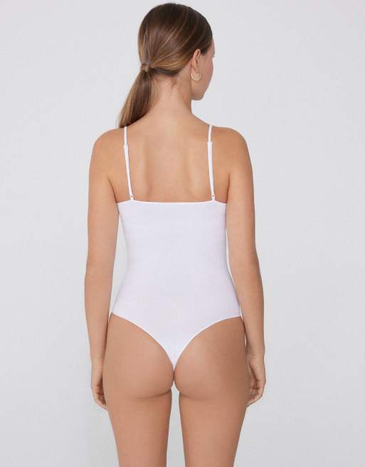Tezenis Ribbed cotton body in white, 2 of 5