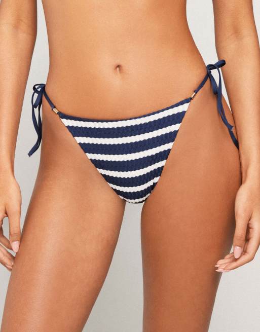 Tezenis mix & match sailor stripe bikini in white/blue stripes, 6 of 6
