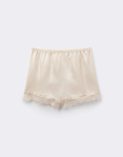 Tezenis Satin and lace shorts in ivory, 5 of 5