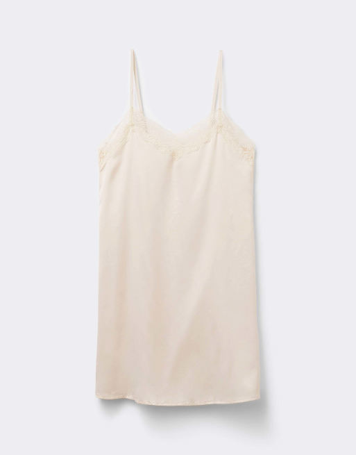 Tezenis Satin and lace slip in ivory, 5 of 5