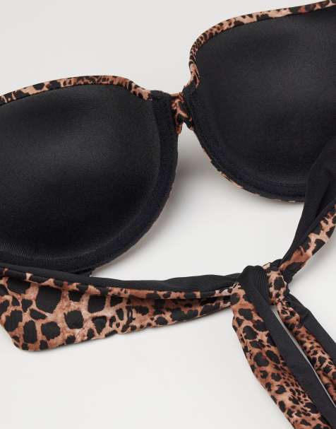 Tezenis Savage mix & match bikini in brown leopard print - view 1