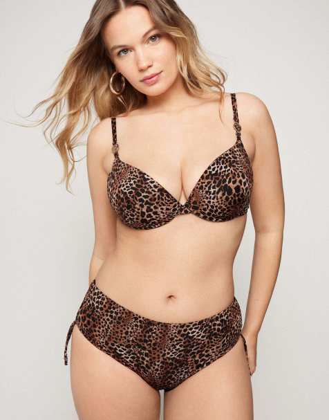 Tezenis Savage mix & match bikini in brown leopard print - view 1