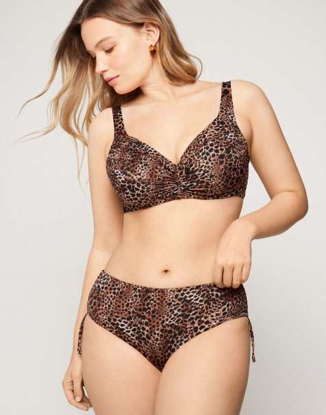 Tezenis Savage mix & match bikini in brown leopard print - view 1