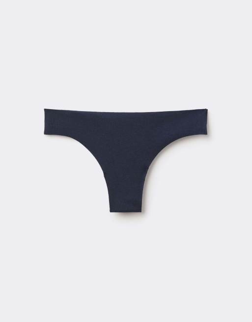 Tezenis Seamless cotton brazilian briefs in absolute blue, 5 of 6