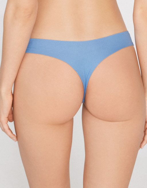 Tezenis Seamless cotton brazilian briefs in delicate blue, 2 of 5