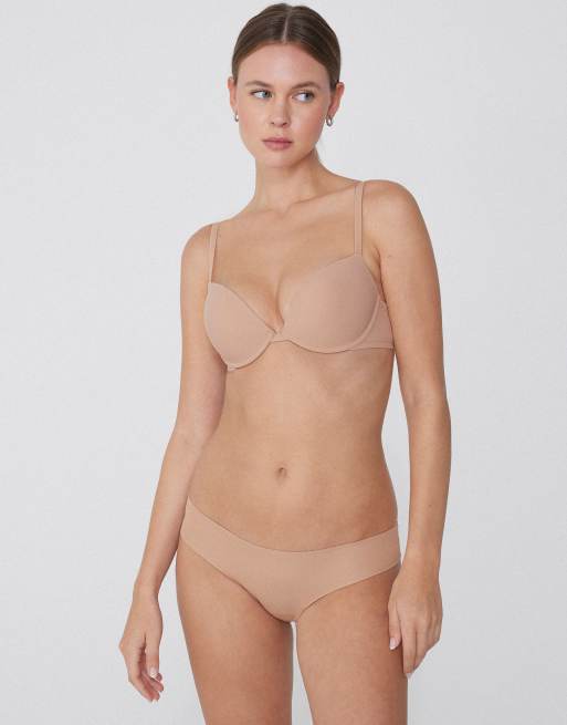 Tezenis Seamless cotton knickers in beige, 4 of 6