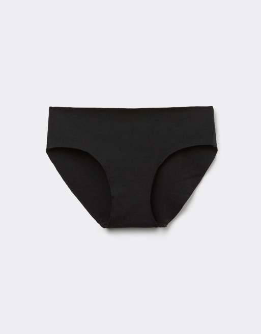 Tezenis Seamless cotton knickers in black, 5 of 6