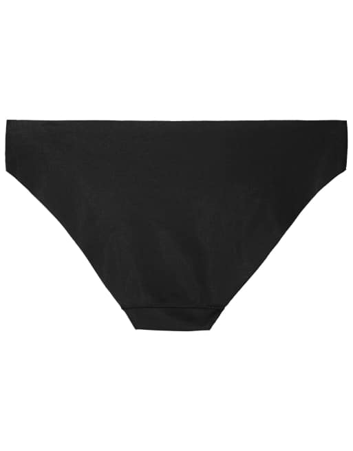 Tezenis Seamless cotton knickers in black, 6 of 6