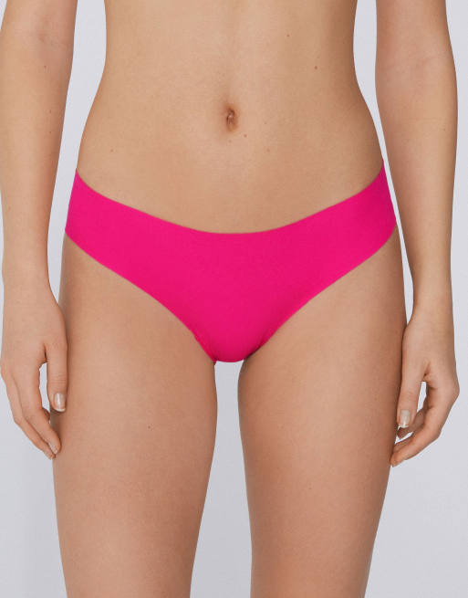 Tezenis Seamless cotton knickers in bright fuchsia