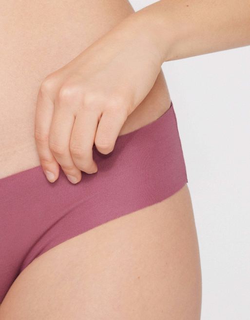 Tezenis Seamless cotton knickers in cameo pink, 3 of 5