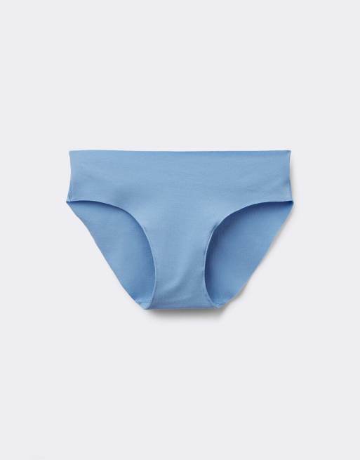 Tezenis Seamless cotton knickers in delicate blue, 5 of 5