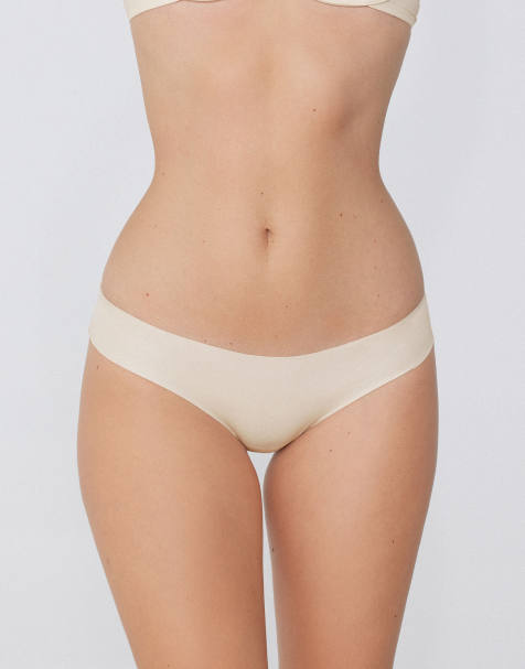 Tezenis Seamless cotton knickers in ivory - view 1