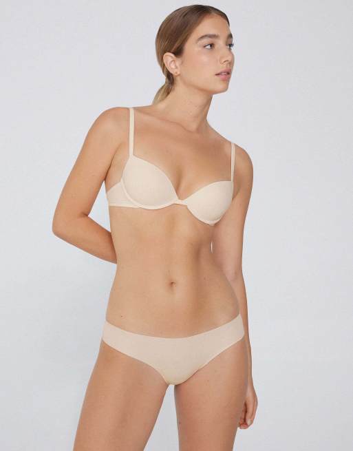 Tezenis Seamless cotton knickers in ivory, 4 of 6