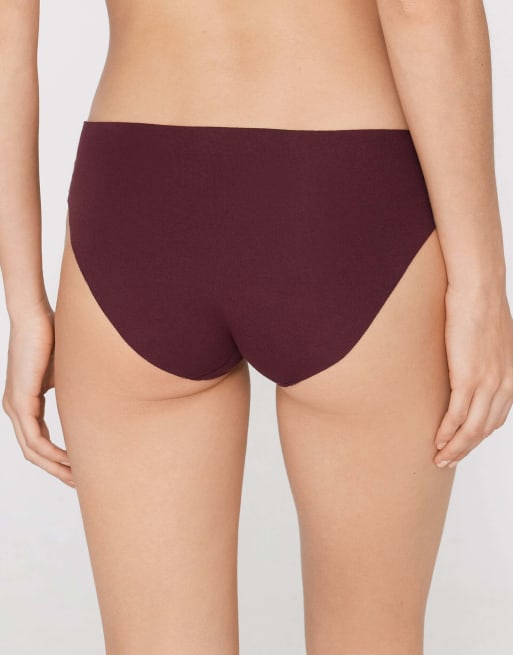Tezenis Seamless cotton knickers in precious ruby, 2 of 5