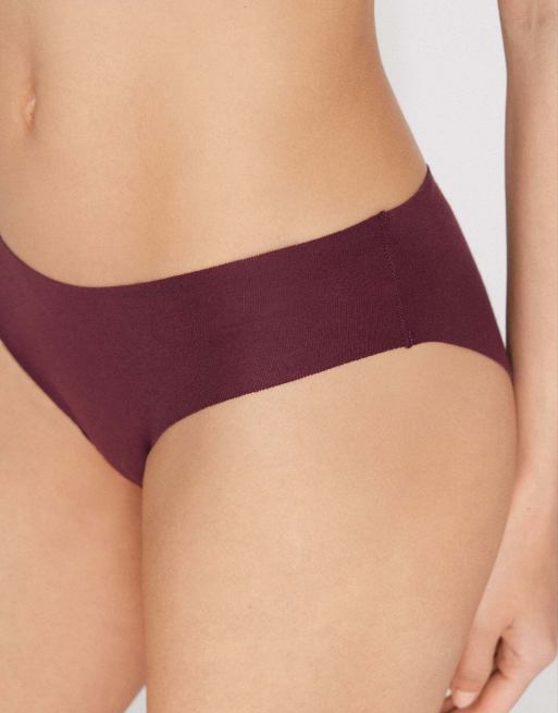 Tezenis Seamless cotton knickers in precious ruby, 3 of 5