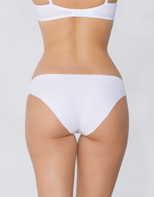 Tezenis Seamless cotton knickers in white, 2 of 6