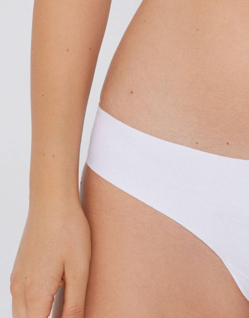 Tezenis Seamless cotton knickers in white, 3 of 6