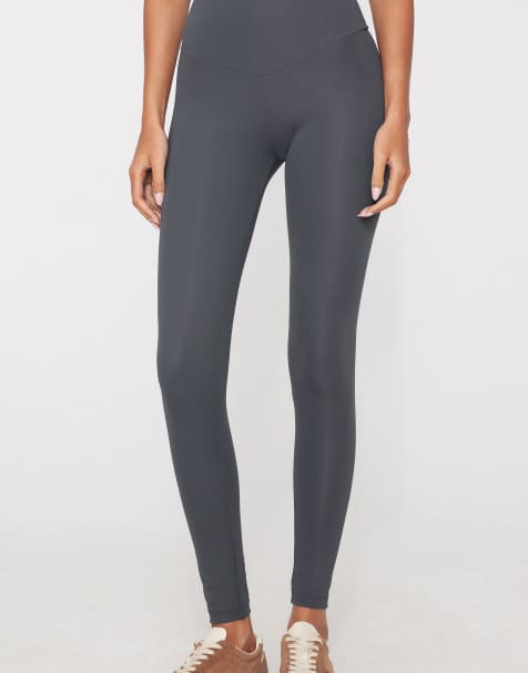 Tezenis Shaping leggings in grey suede - view 1