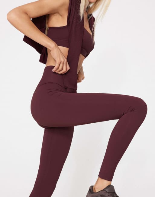 Tezenis Shaping leggings in precious ruby, 3 of 5