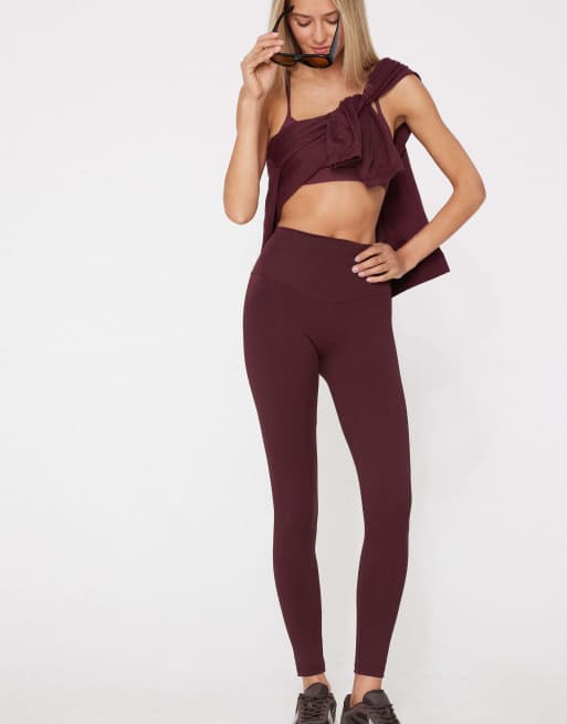 Tezenis Shaping leggings in precious ruby, 4 of 5