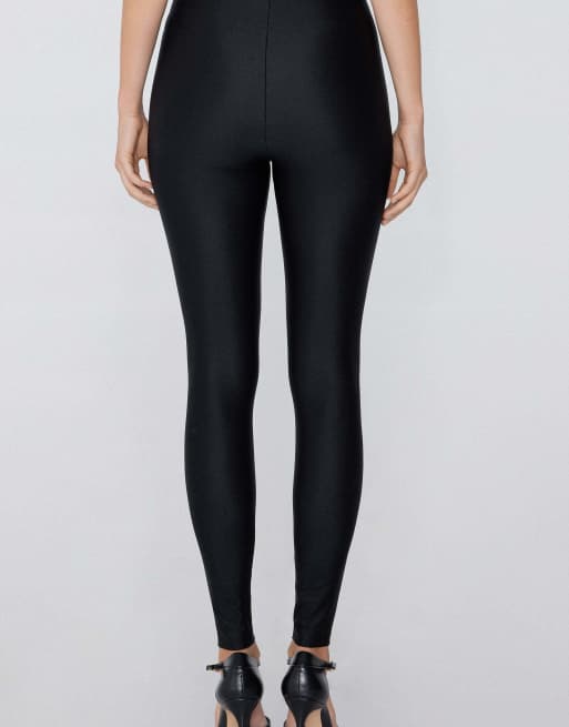 Tezenis Shiny microfibre leggings in black, 2 of 5