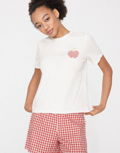 Tezenis Short apple canvas pyjamas set in red gingham - view 1