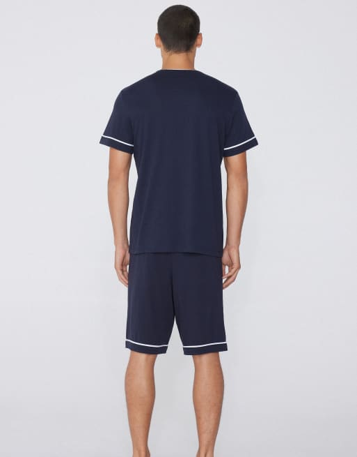 Tezenis Short pyjamas with pocket in dark blue, 2 of 5