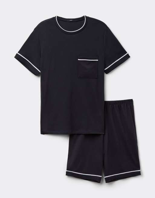 Tezenis Short pyjamas with pocket in dark blue, 5 of 5