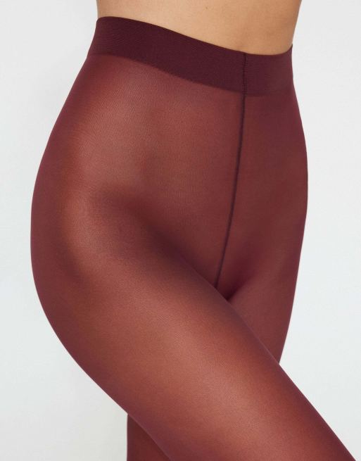 Tezenis Soft touch 30 denier semi-opaque tights in precious ruby, 2 of 2