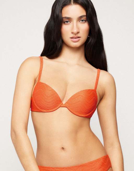 Tezenis mix & match sparkling touch orange bikini in sunset orange, 4 of 6