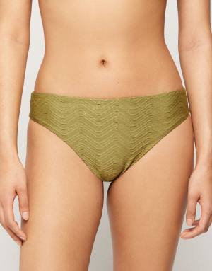 Tezenis sparkling bikini bottoms in olive green