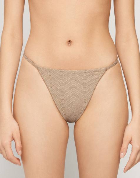 Tezenis sparkling touch bikini bottoms in gold - view 1