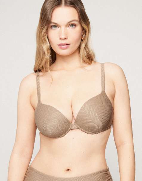 Tezenis sparkling touch bikini top in gold
