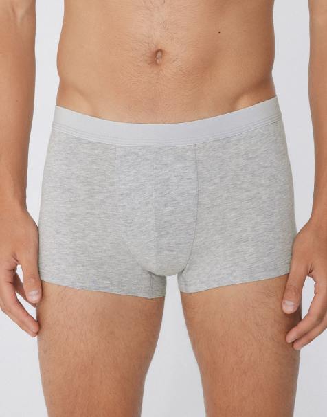 Tezenis Stretch cotton boxers in mottled light grey - view 1