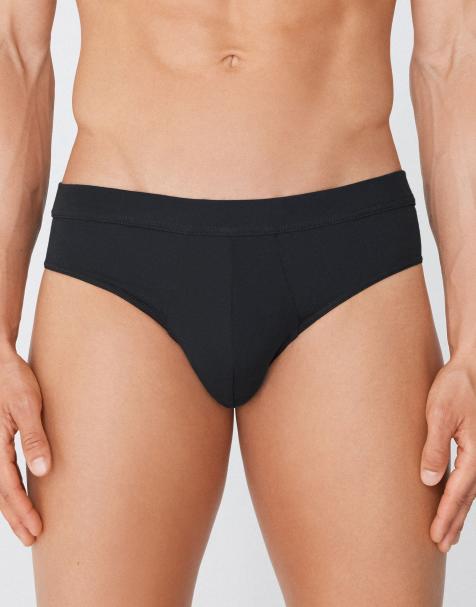 Tezenis Stretch cotton briefs in black - view 1