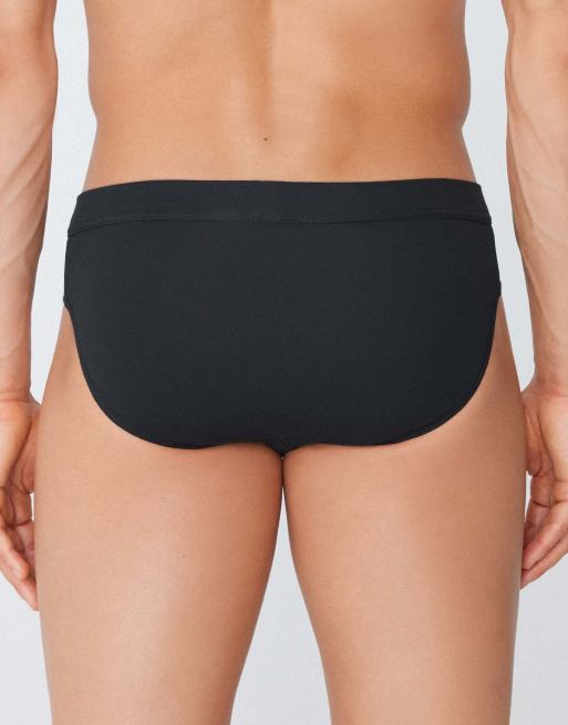 Tezenis Stretch cotton briefs in black, 2 of 6
