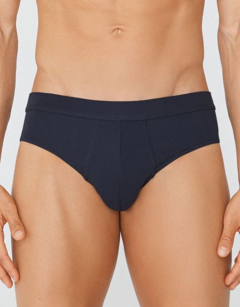 Tezenis Stretch cotton briefs in dark blue - view 1