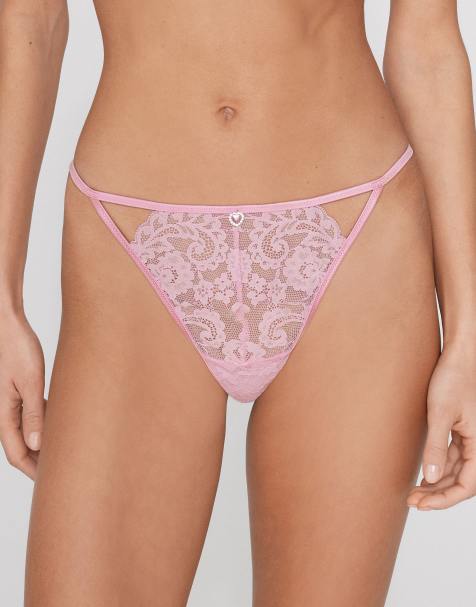 Tezenis Sugar dream tanga panel g-string in sugar pink - view 1