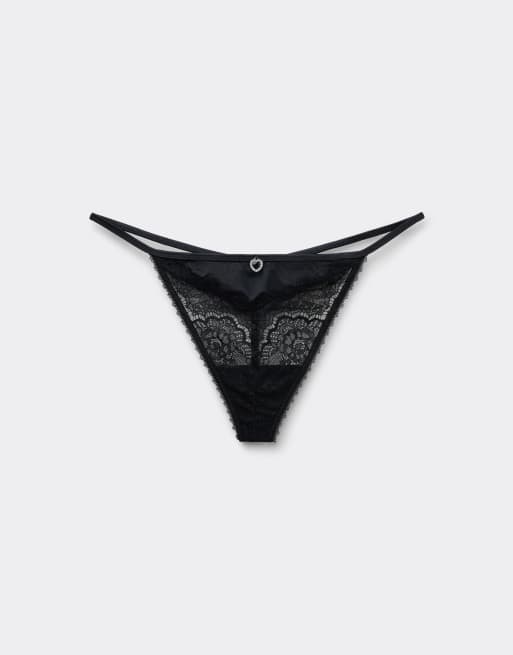 Tezenis Tanga panel g-string in black, 5 of 5