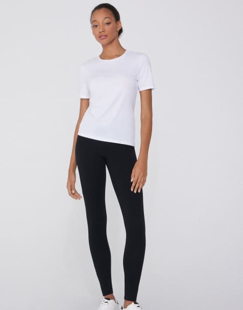 Tezenis Thermal cotton leggings in black - view 1