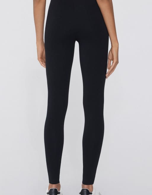 Tezenis Thermal cotton leggings in black, 2 of 5