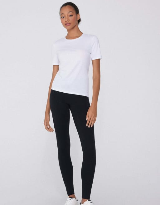 Tezenis Thermal cotton leggings in black, 4 of 5
