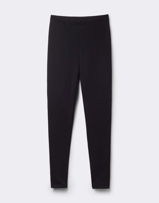 Tezenis Thermal cotton leggings in black, 5 of 5