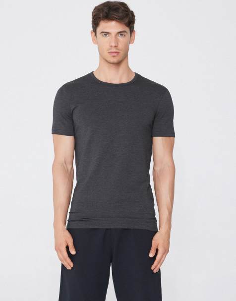 Tezenis Thermal cotton shirt in grey melange - view 1