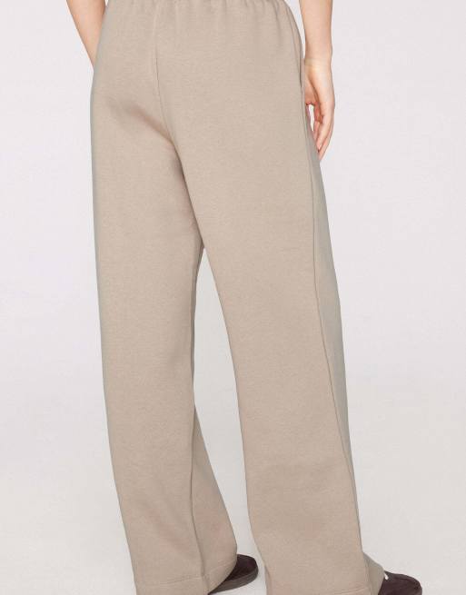 Tezenis Thick brushed fleece palazzo trousers in beige, 2 of 5