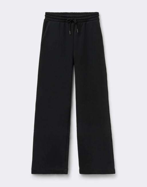 Tezenis Thick brushed fleece palazzo trousers in black, 5 of 5