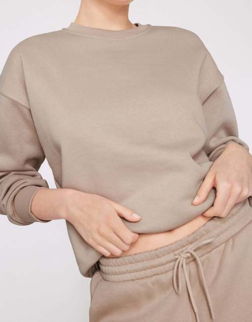 Tezenis Thick brushed sweatshirt in beige, 3 of 5